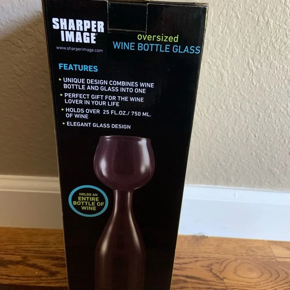Sharper Image Oversized Wine Bottle Glass